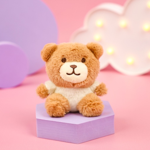 Мягкий брелок "Милый Медвежонок" коричневый 12 см