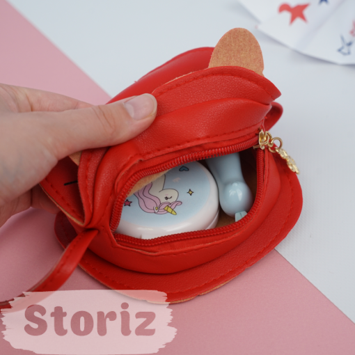 Сумочка через плечо "Котик" красный