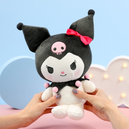Мягкая игрушка "Куро" розовый с бантиком, 20см