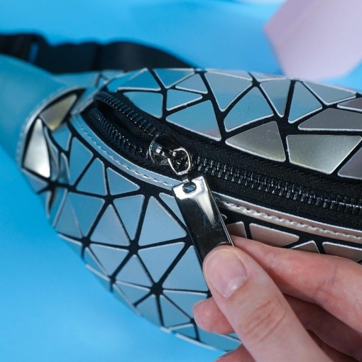 Поясная сумка "Geometry" серебристый