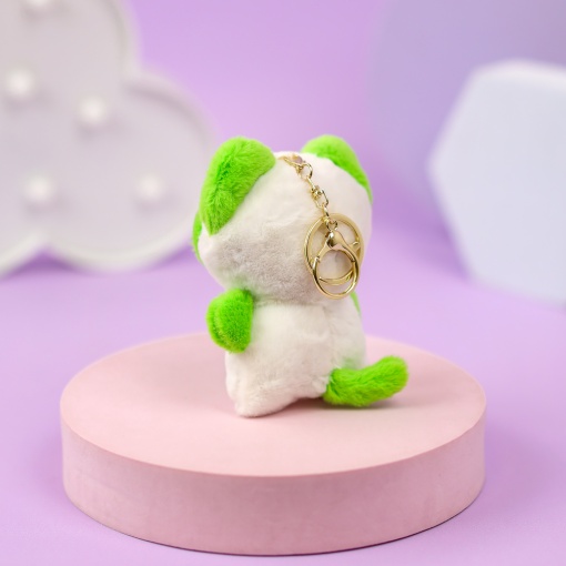 Мягкий брелок "Котенок Dudu" салатовый, 12 см