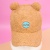 Бейсболка плюшевая "Cute" с ушками, коричневый (54-60см)