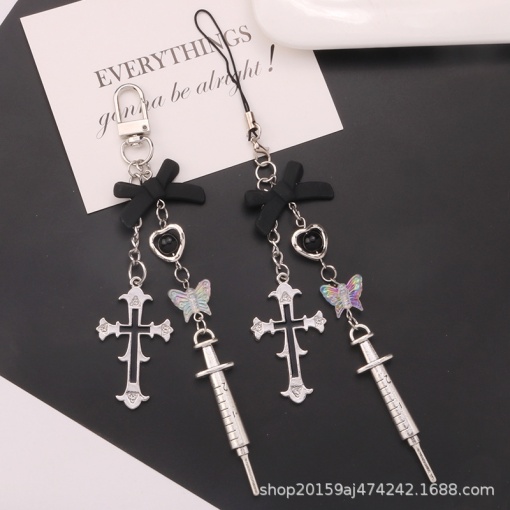 Брелок "Gothic" syringe and cross, Q1338-3