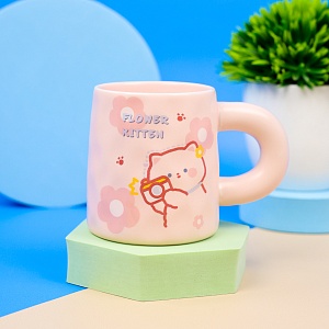 Кружка "Flower Kitten" 420мл оптом со склада!