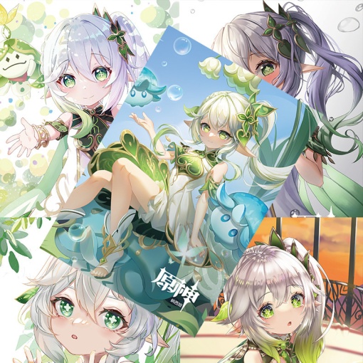 Набор постеров "Genshin Impact" 8 шт, 42х28см (Нахида) оптом