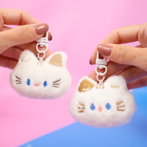 Мягкий брелок "Cat" белый