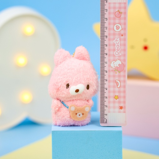 Мягкий брелок "Зайка" розовый, 9см