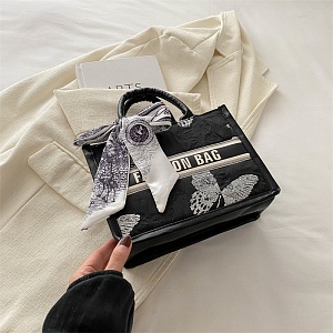 Сумочка "Fashion bag" бабочки, черный оптом со склада в Москве