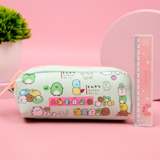 Пенал "Сумико Гураши" большая молния, зеленый