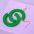 Серьги "Semicircle" зеленый