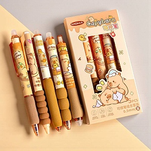 Ручка со стирашкой "Moka" Капибара №2997, в асс-те 1шт (синий)