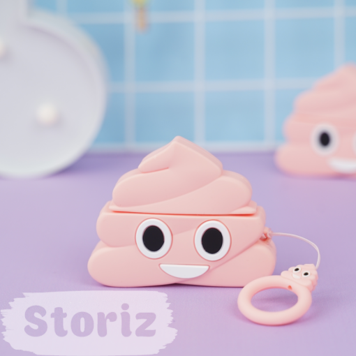 Чехол для AirPods Pro 3 "Какашка" розовый