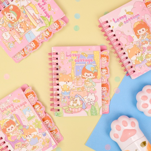 Мини-блокнот на пружине "Girl" 9,6*11,6 см, в ассортименте 1шт