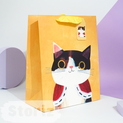 Подарочный пакет "Funny cats" M 32x26 см