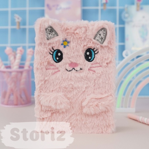 Блокнот-шерстяной "Cat" розовый