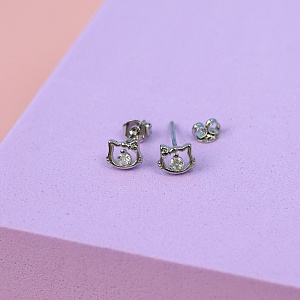 Серьги-гвоздики "Кт"