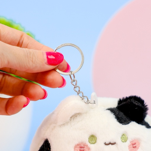 Мягкий брелок "Кото-шарик" черный, 12см