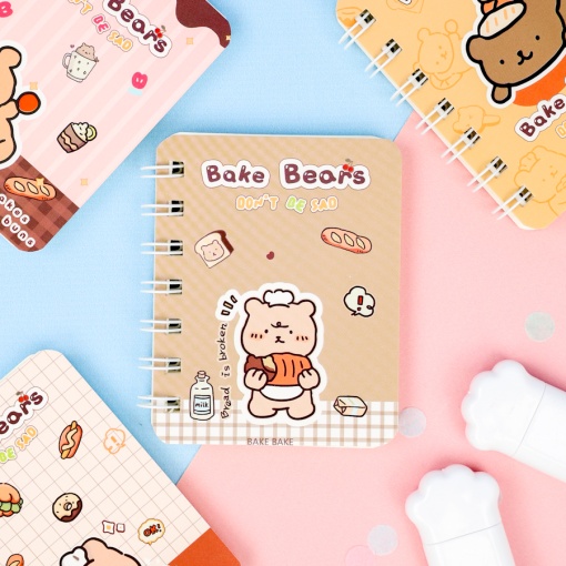 Блокнот "Bake Bears" A7, в ассортименте 1шт