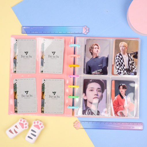 Альбом для карточек "Биндер" розовый 16х20см