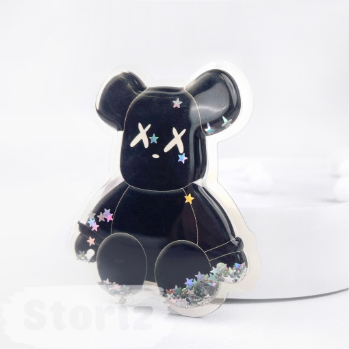 PopSocket "Мишка" с блестками, черный №2