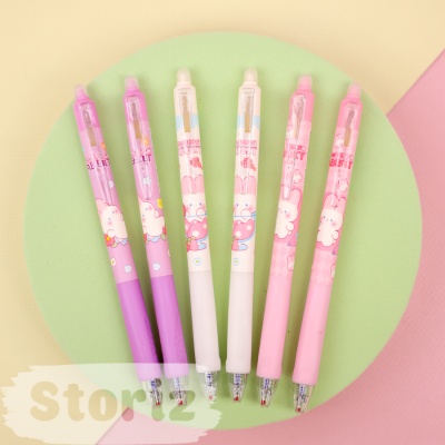 Набор ручек "Strawberry Rabbit" №33055, 12 шт, со стирающими чернилами и стирашка (синий)