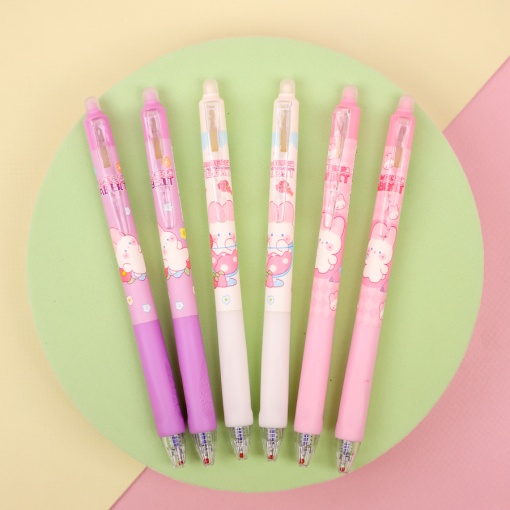 Набор ручек "Strawberry Rabbit" №33055, 12 шт, со стирающими чернилами и стирашка (синий)