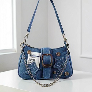 Сумка "Denim stars" синий оптом со склада в Москве