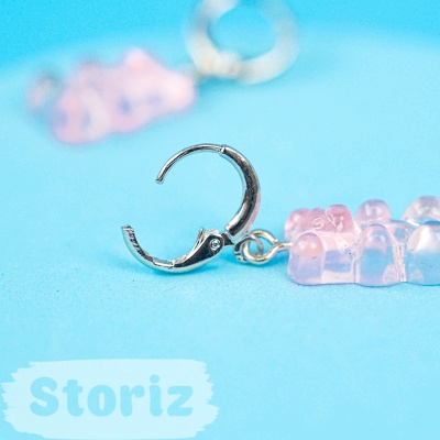 Серьги "Bears" розовые