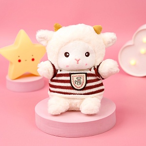 Мягкая игрушка "Sheep" в полосатом свитере, 25см