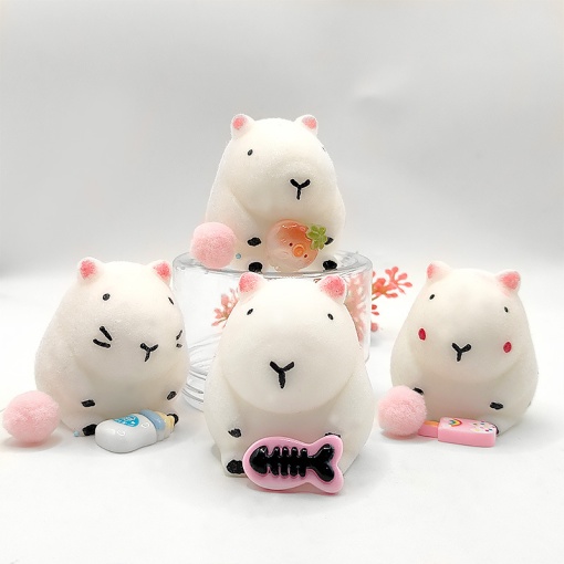 Антистресс "Капибара"с аксессуаром, белый, в ассортименте 1шт