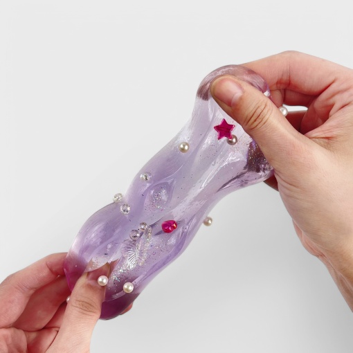 Антистресс "Лапка" прозрачный, фиолетовый