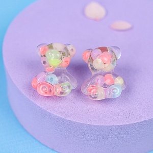 Серьги-гвоздики "Мармеладные Мишки" В