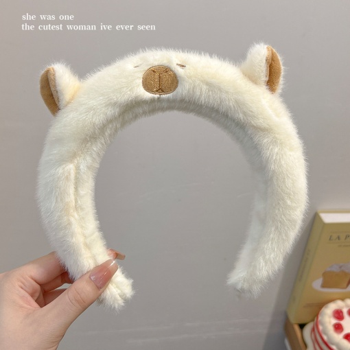 Ободок "Капибара" белый