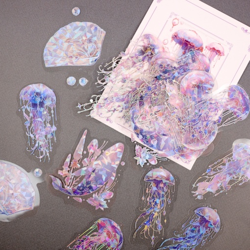 Набор наклеек "Медуза" сиреневый (20шт.)