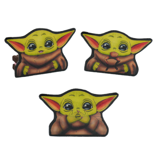 Наклейка голографическая "Йода" 3D, №01