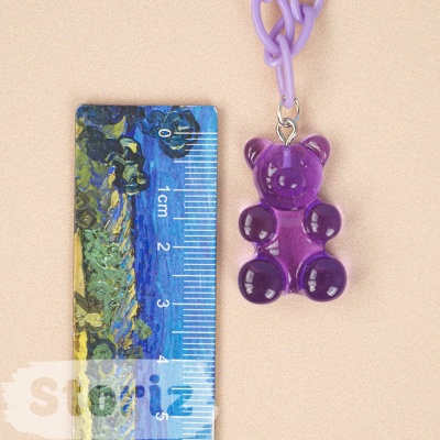 Ожерелье "Bear" сине-фиолетовая 