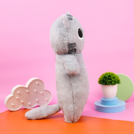 Мягкая игрушка "Глазастый котик" серый, 65 см 