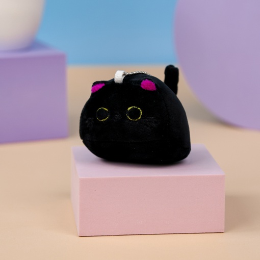 Мягкий брелок "Котенок" фиолетовый, 10см