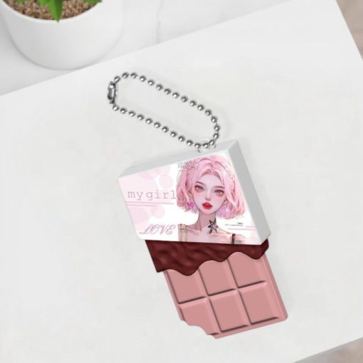 Брелок "Anime chocolate" розовый