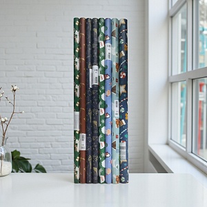 Упаковочная бумага "Нг Happy New Year" 70х100см, в ассортим-те 1шт