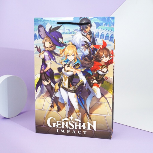 Подарочный пакет "Genshin Impact" 41x27,5 см