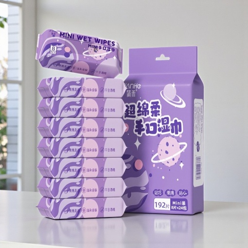 Набор влажных салфеток Mini "Purple Space" (24уп. по 8шт.)