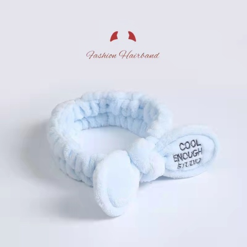 Повязка для волос "Ушки бантиком", голубой