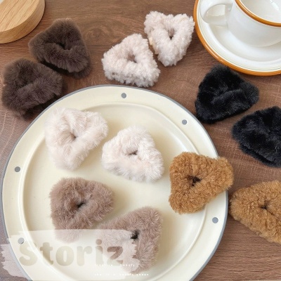 Набор заколок для волос "Кошачьи ушки" коричневый, 2 шт.