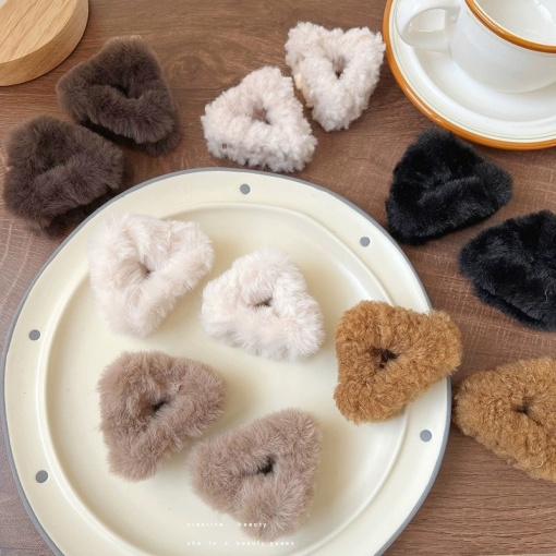 Набор заколок для волос "Кошачьи ушки" коричневый, 2 шт.