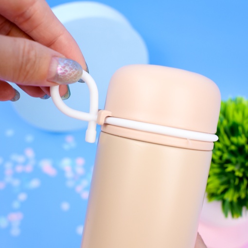 Термос "Peach cha bear" №8399 бежевый, 280 мл. оптом