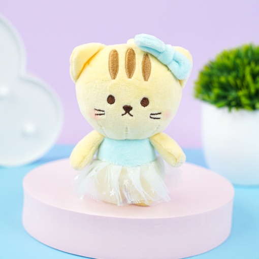 Мягкий брелок "Котик в балетной пачке" 13 см