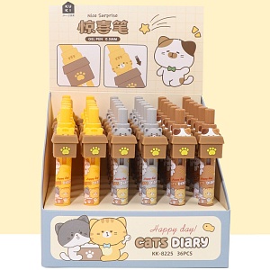 Ручка гелевая "Котик в коробке" №8225, в ассортименте 1шт