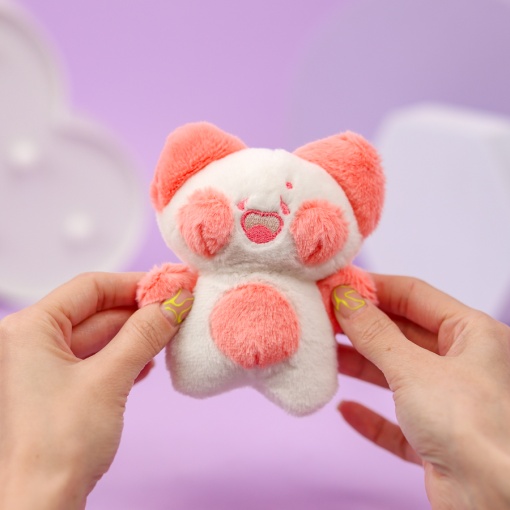 Мягкий брелок "Котенок Dudu" розовый, 12 см