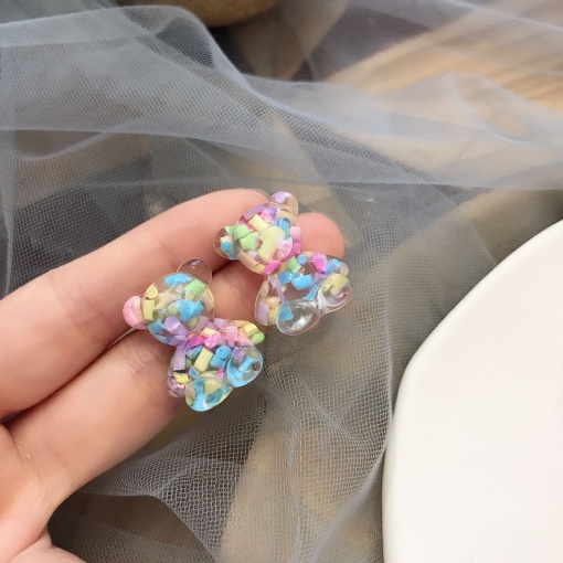 Серьги-гвоздики "Мармеладные Мишки" D